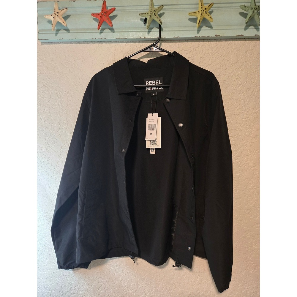 Rebel Minds Black Windbreaker